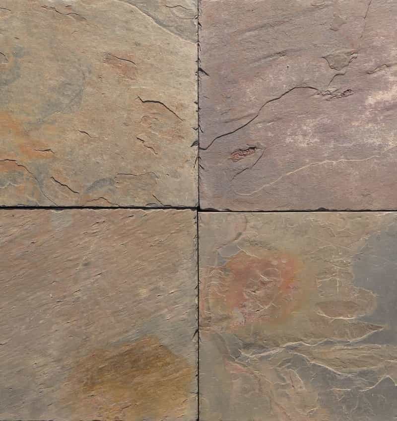 Multi Color Classic Slate Ledgestone - Natural Cleft Face & Back - 6" X 24"