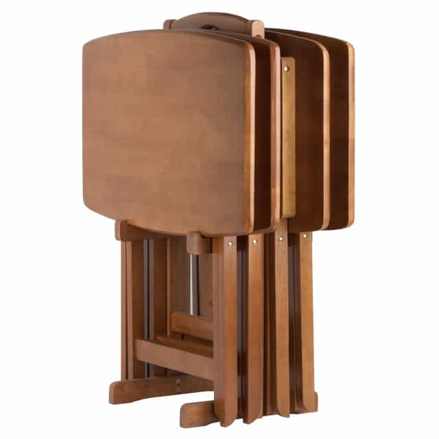 Dylan 5-Pc Oversized Snack Table Set, Teak